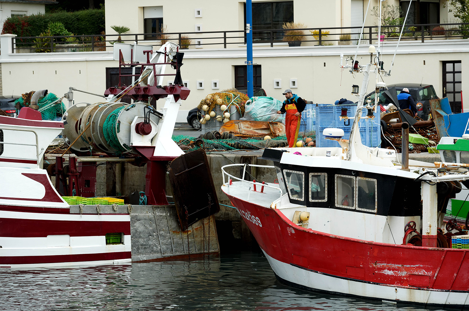 La ministre de la Mer, Annick Girardin, à Port-en-Bessin (Calvados)