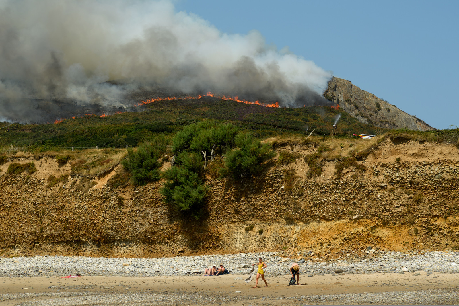 Incendie dans la Hague