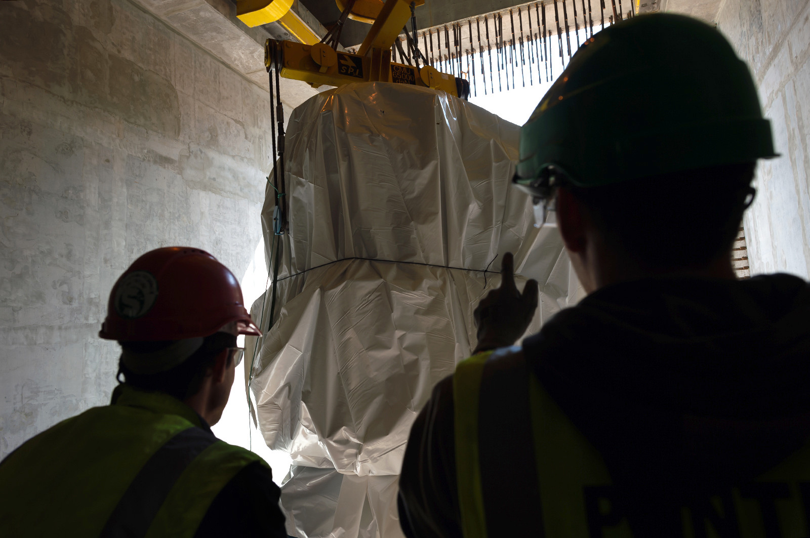 Reportages sur le site nucléaire EPR à Flamanville (Cotentin).