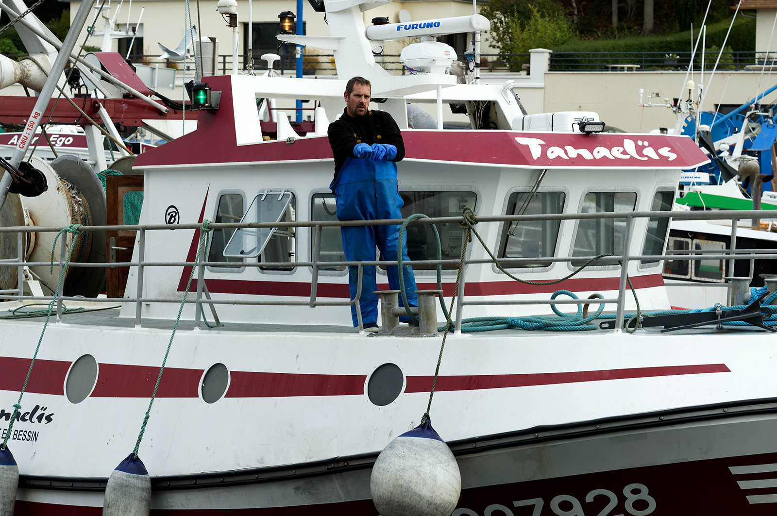 La ministre de la Mer, Annick Girardin, à Port-en-Bessin (Calvados)