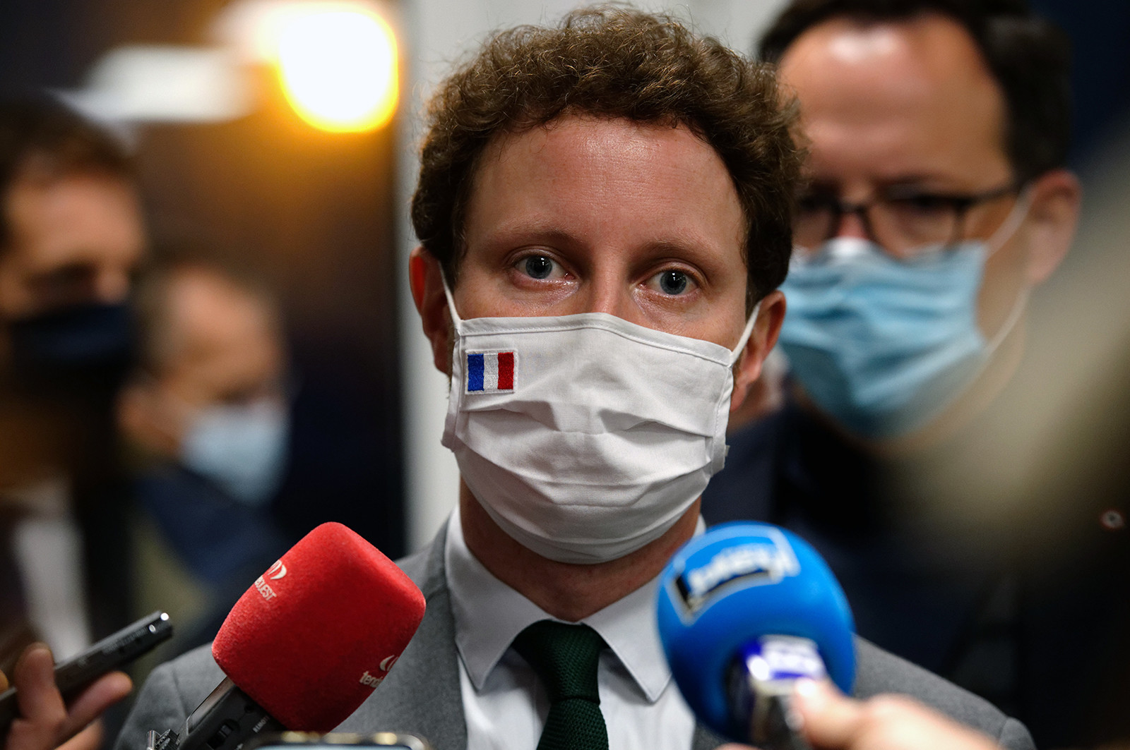 La ministre de la Mer, Annick Girardin, à Port-en-Bessin (Calvados)