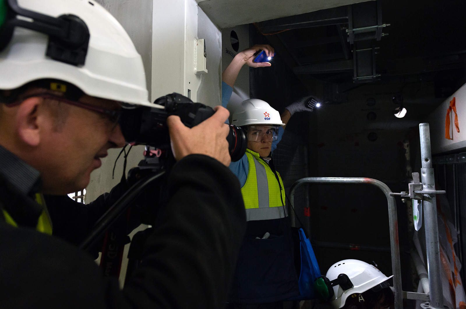 Reportages sur le site nucléaire EPR à Flamanville (Cotentin).