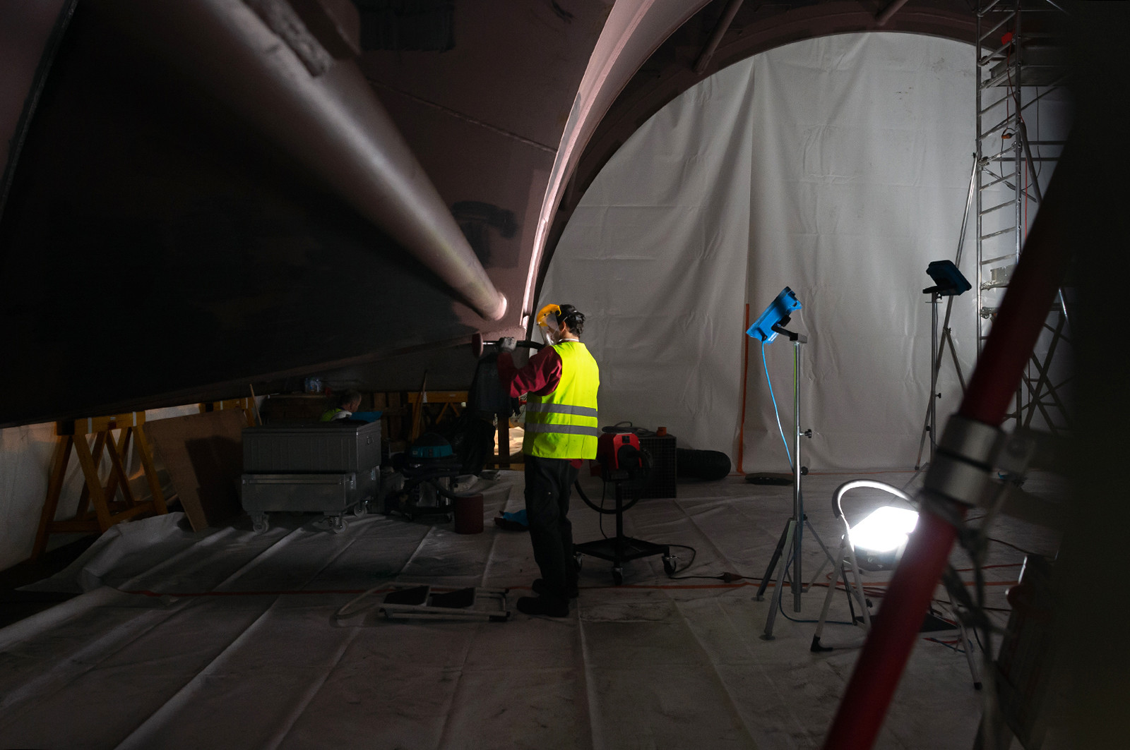 Reportages sur le site nucléaire EPR à Flamanville (Cotentin).