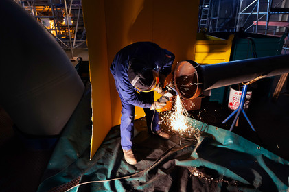 Reportages sur le site nucléaire EPR à Flamanville (Cotentin).