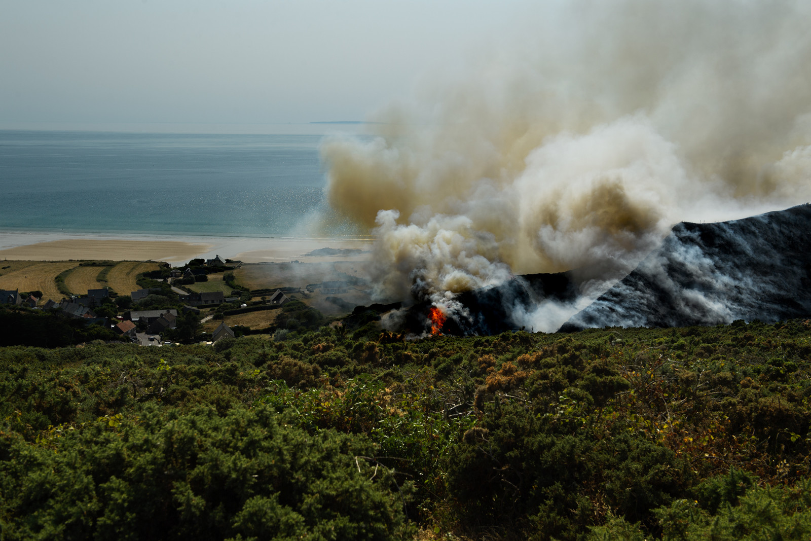 Incendie dans la Hague