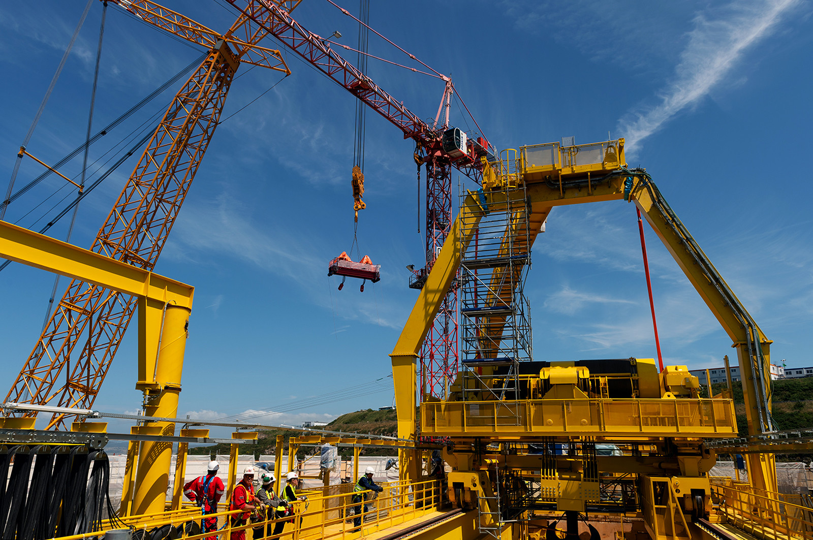 Reportages sur le site nucléaire EPR à Flamanville (Cotentin).
