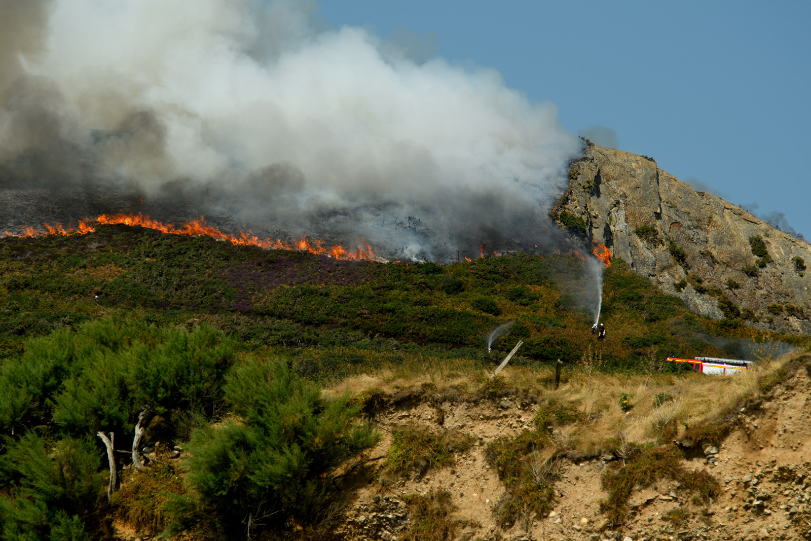 Incendie dans la Hague