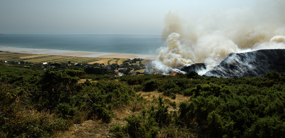 Incendie dans la Hague