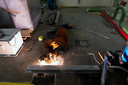 Reportages sur le site nucléaire EPR à Flamanville (Cotentin).